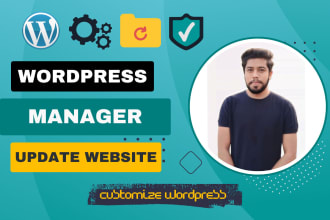 be your wordpress website manager for wordpress website maintenance, support