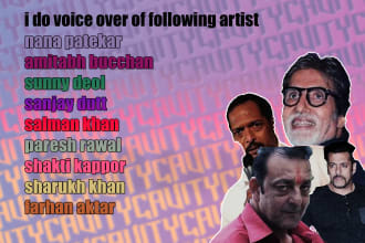 do voice over of bollywood artist
