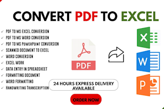 convert PDF to microsoft word, excel and PPT format