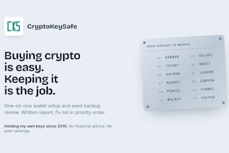 secure your crypto wallet setup and seed backup in a private session
