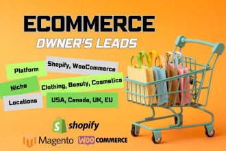 do ecommerce leads, shopify owner leads