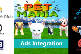 professionally integrate admob, applovin any ad in unity