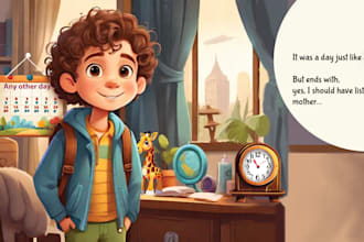 create children story book illustration