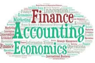 help in accounting and finance related tasks and projects