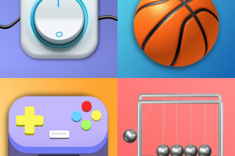 design 2d game art, screenshots and icon