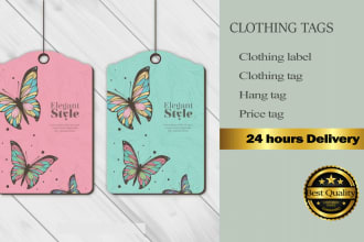 design clothing tag and hang tag clothing label