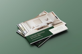 design real estate property marketing brochure, booklet, flyer, ads