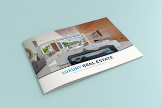 design real estate property marketing brochure, booklet, flyer, ads