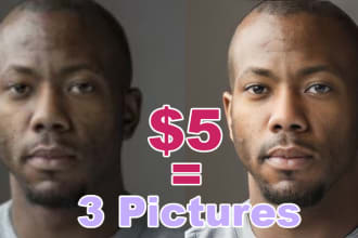 do retouching,headshots and remove blurriness
