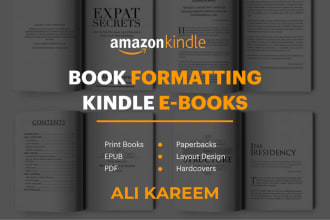 do book formatting and layout design for pdf print and ebook