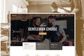do barber shop website design