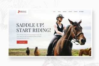 do horse riding website design