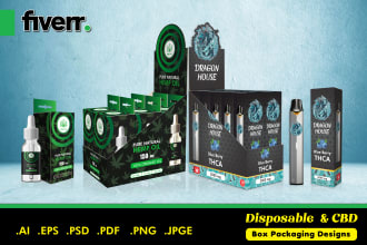 do any box packaging design with die line