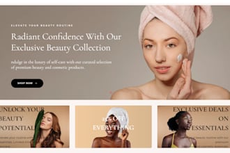 design skincare shopify store private label cosmetics website beauty website