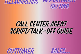 create professional call center talk off scripts