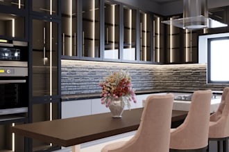 design your kitchen and create 4k render