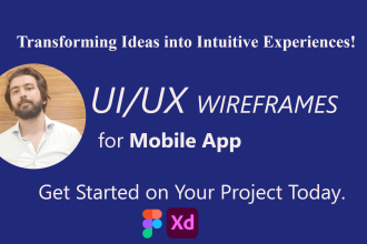 do web mobile app ui ux design wireframe or prototype mockup