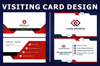 design unique and professional visiting cards for your business