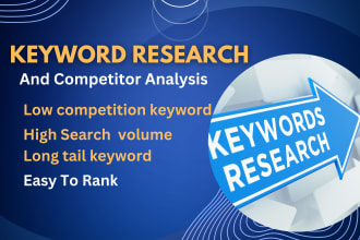 provide keyword research and competitor analysis