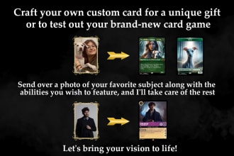 create your custom card for magic mtg or other card games for an original gift