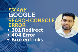 fix 301 redirect 404 error broken links google search console error