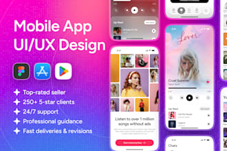 do mobile app web app website UI UX design with figma