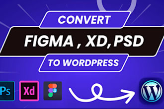 convert figma to wordpress, xd to wordpress website