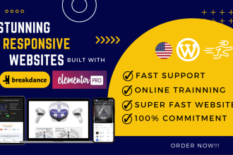create your website using breakdance or elementor also license included
