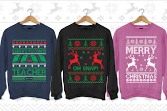 create unique ugly christmas sweater and sweatshirt