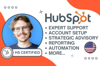 provide hubspot support, setup, training, advisory, and more