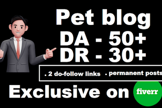 publish the guest posts on high da 50 pet blog