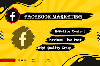 do facebook marketing by group share or post for business promotion