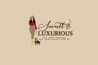 make geometric fashion logo and luxury clothing design
