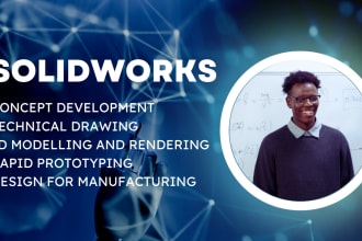 create 3d cad designs and do product design on solidworks