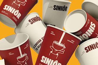 create coffee packaging, coffee label creation, coffee cup design, sachet label