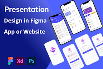 design presentation slides and pitch deck in figma