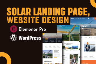 design solar website wordpress landing page elementor pro crocoblock