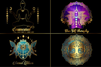 create sacred geometry mandala or mystical or spiritual logo
