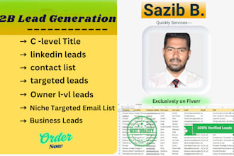 do linkedin b2b lead generation, c level contact list, prospect list building