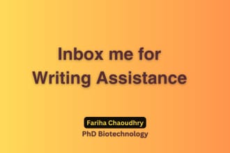 write biotechnology, biochemistry, molecular biology research projects