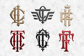 design hand drawn custom monogram logo