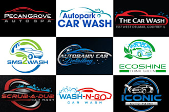 design outstanding car wash logo with express delivery
