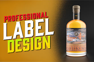 design professional wine, gin, vodka, and beer bottle labels