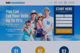design debt relief website debt settlement, high quality debt settlement leads