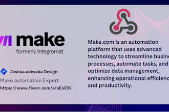 build your make com api, integromat automation, and integration expert