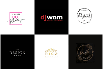 design a minimalist wedding date event logo