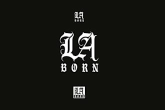 gothic style upscale clothing brand logo
