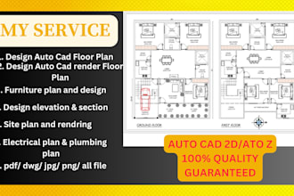 create 2d floor plan and architecture floor plan