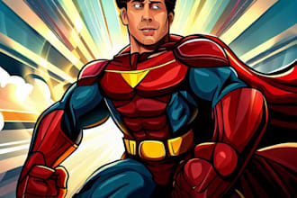 create superhero cartoon character