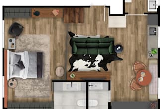 render 2d architectural plans in photoshop
